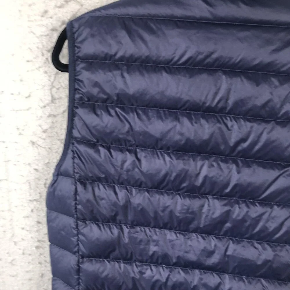 Eddie Bauer Vest Mens Small Navy Blue Down Puffer Full Zip Quilted Lightweight - Picture 14 of 16
